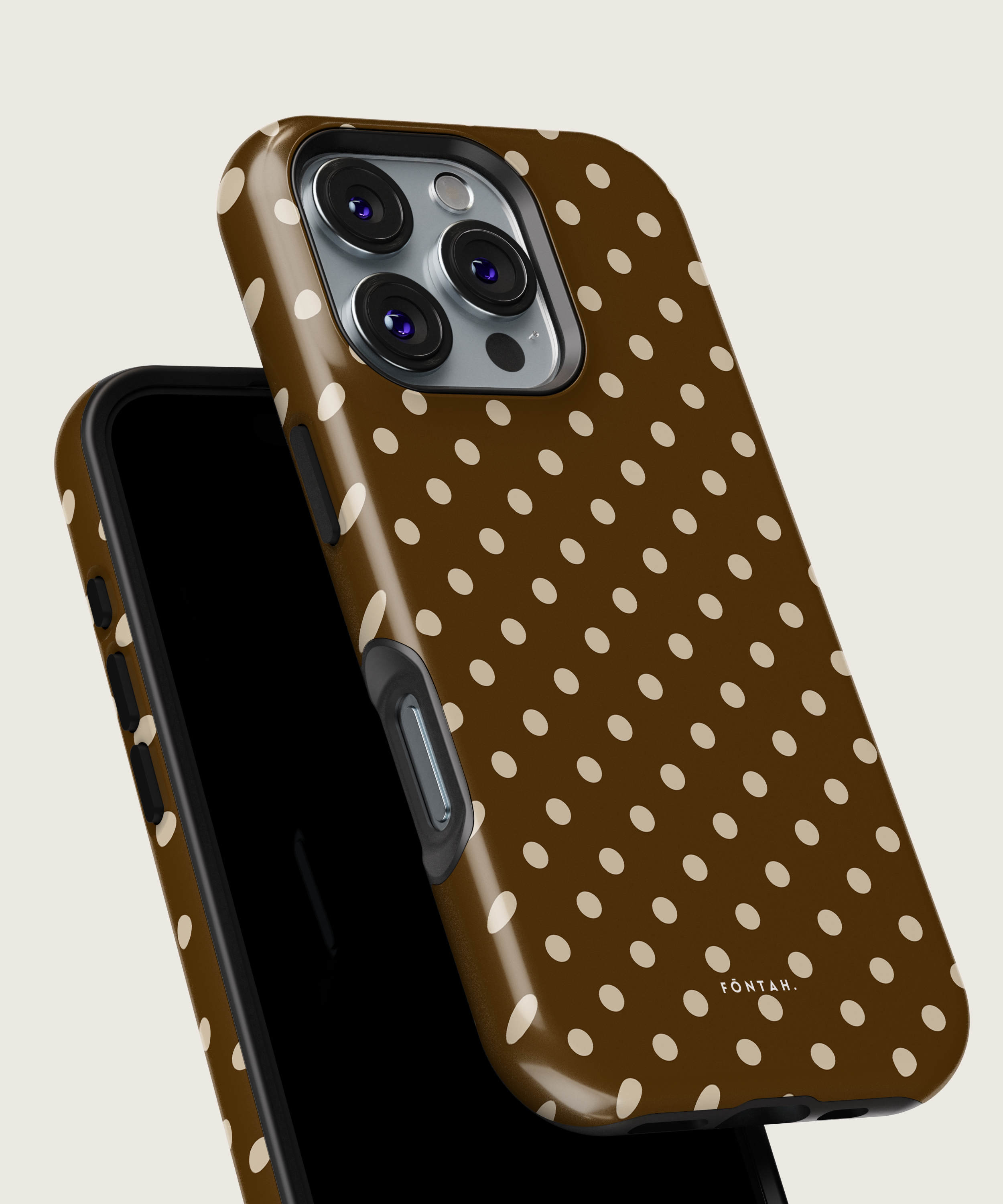 Polka dots marrón