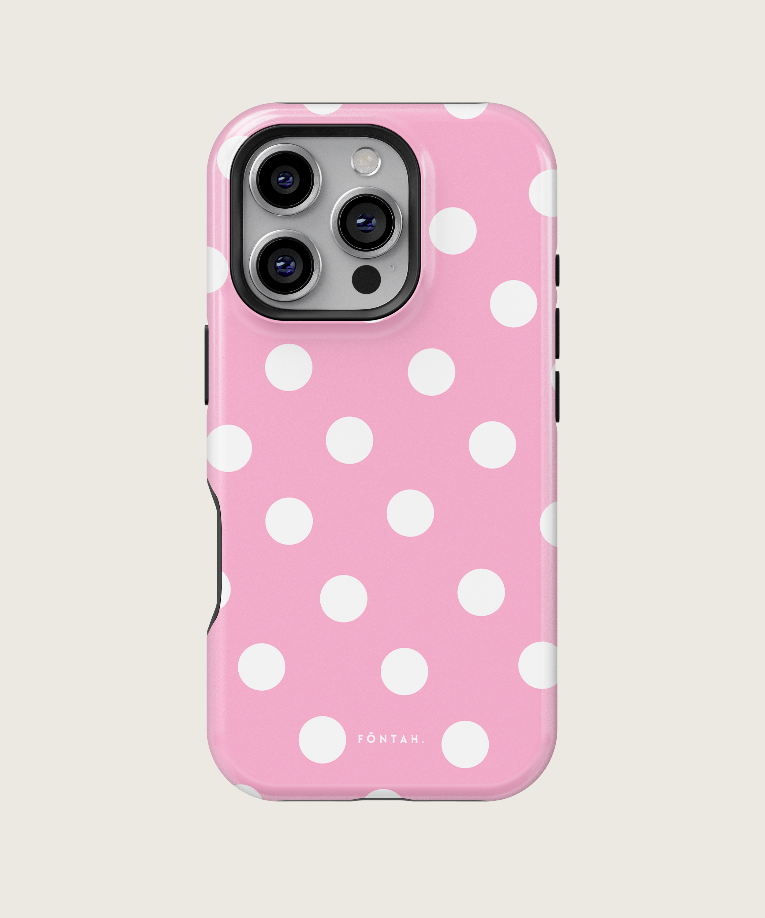 Polka dots white pink