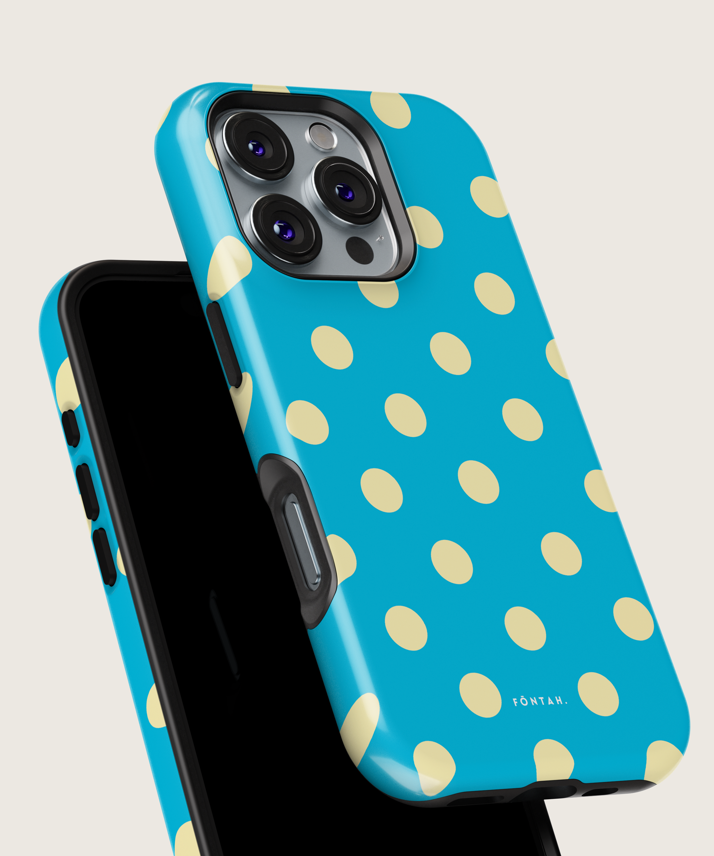 Polka dots sky blue