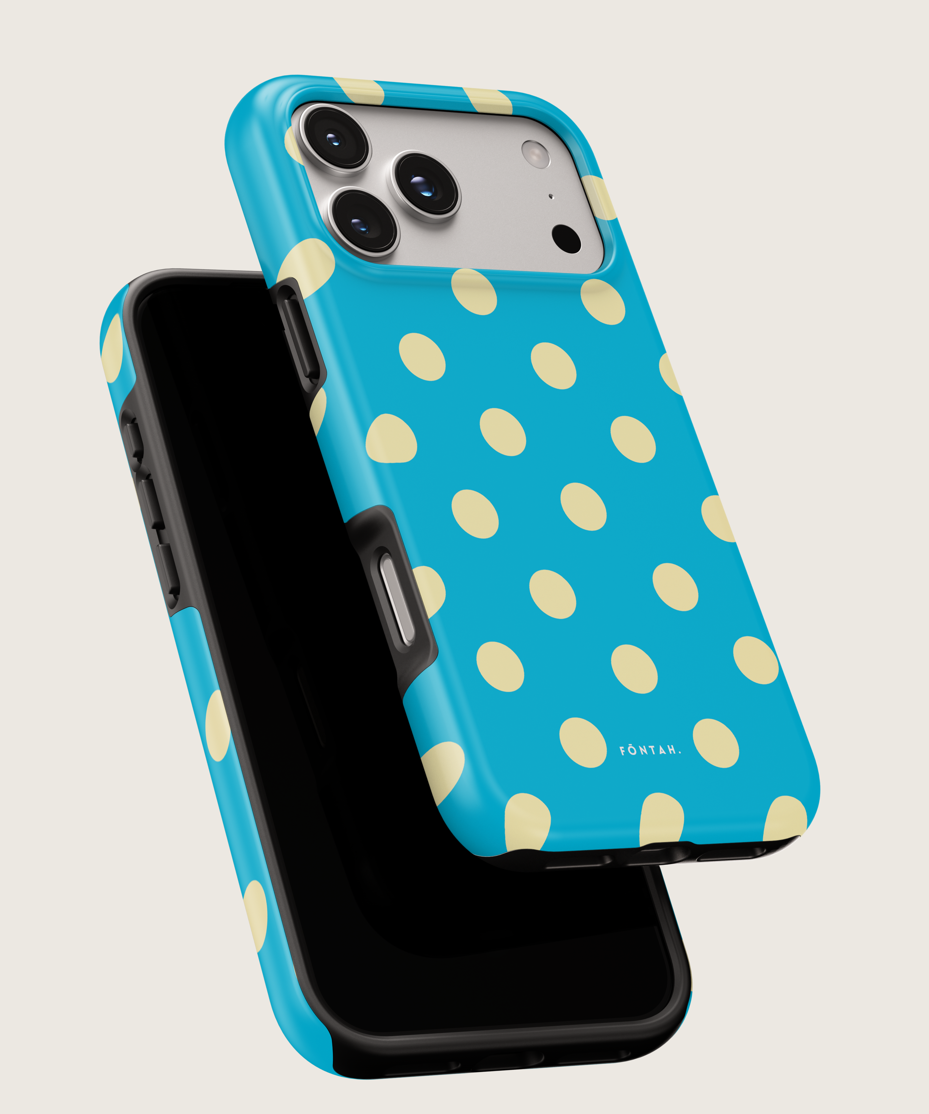 Polka dots sky blue