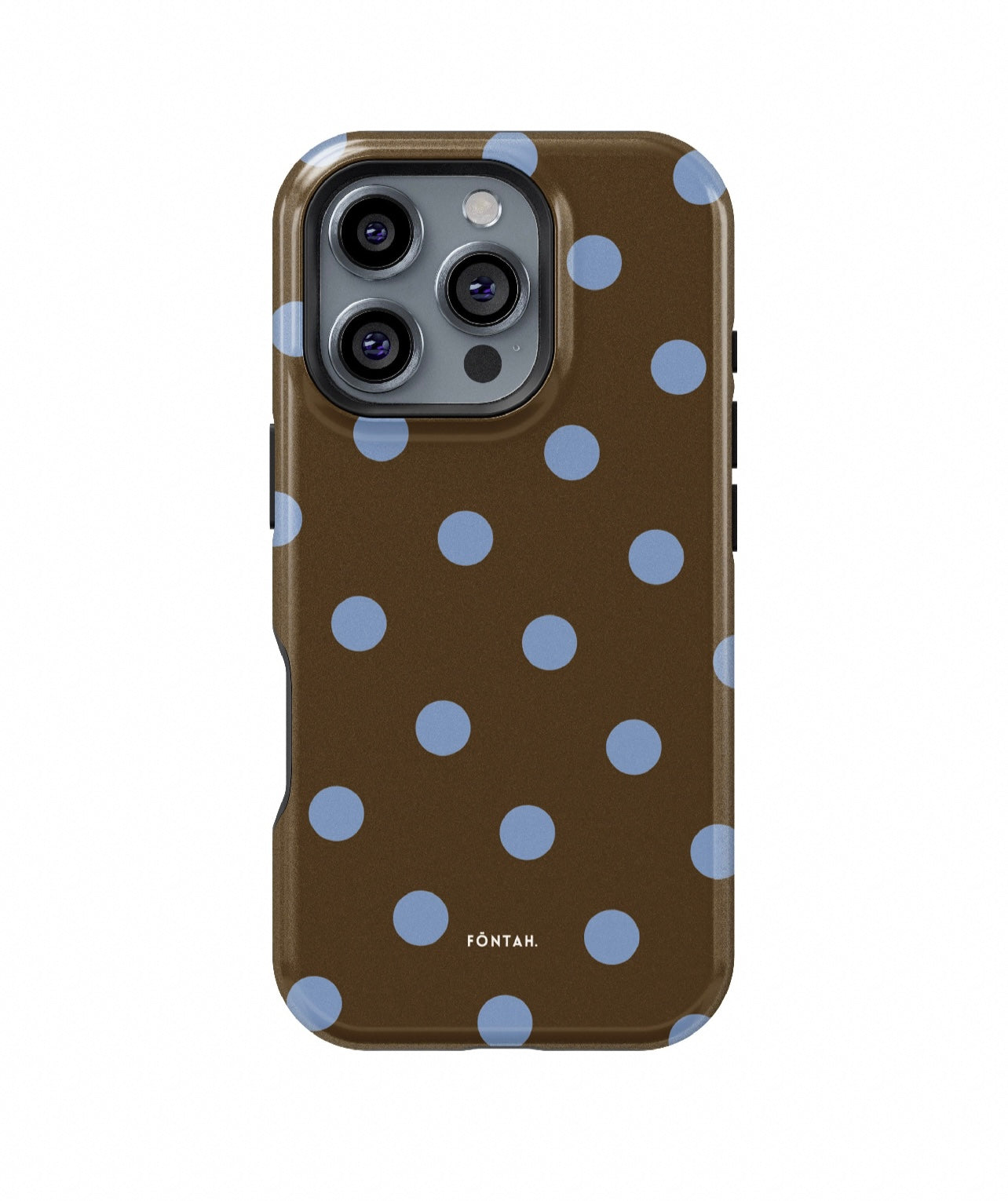 Polka dots marrón blue