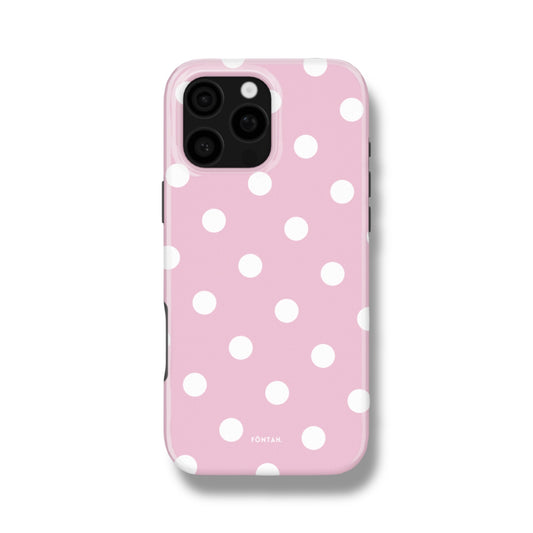 Polka dots white pink