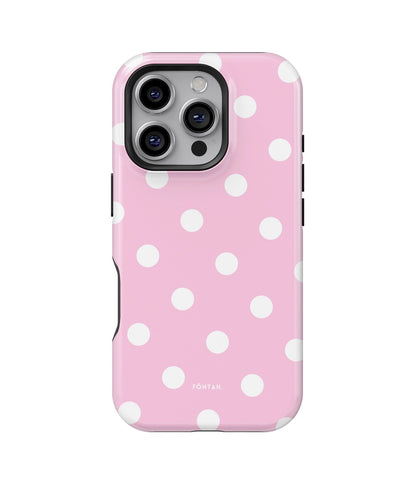 Polka dots white pink