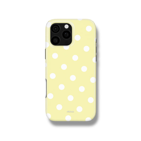 Polka dots butter yellow