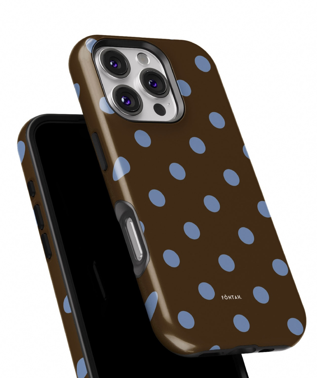 Polka dots marrón blue