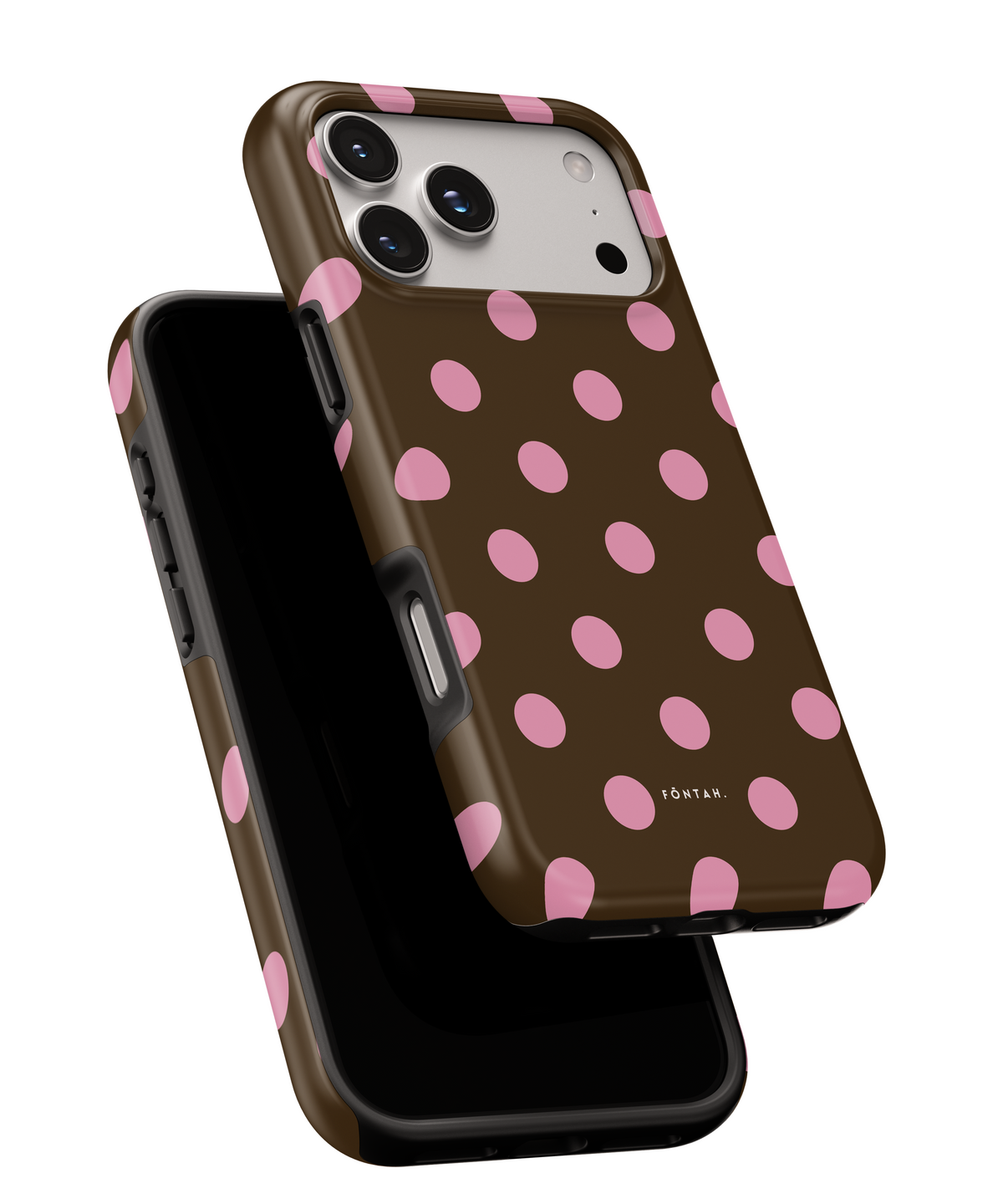 Polka dots marron pink