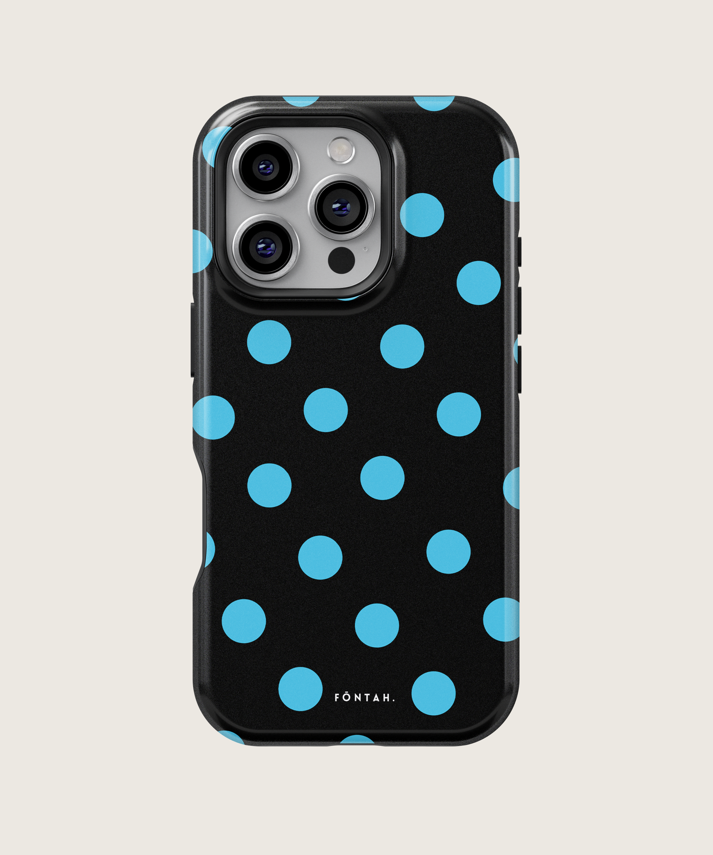 Polka dots black blue